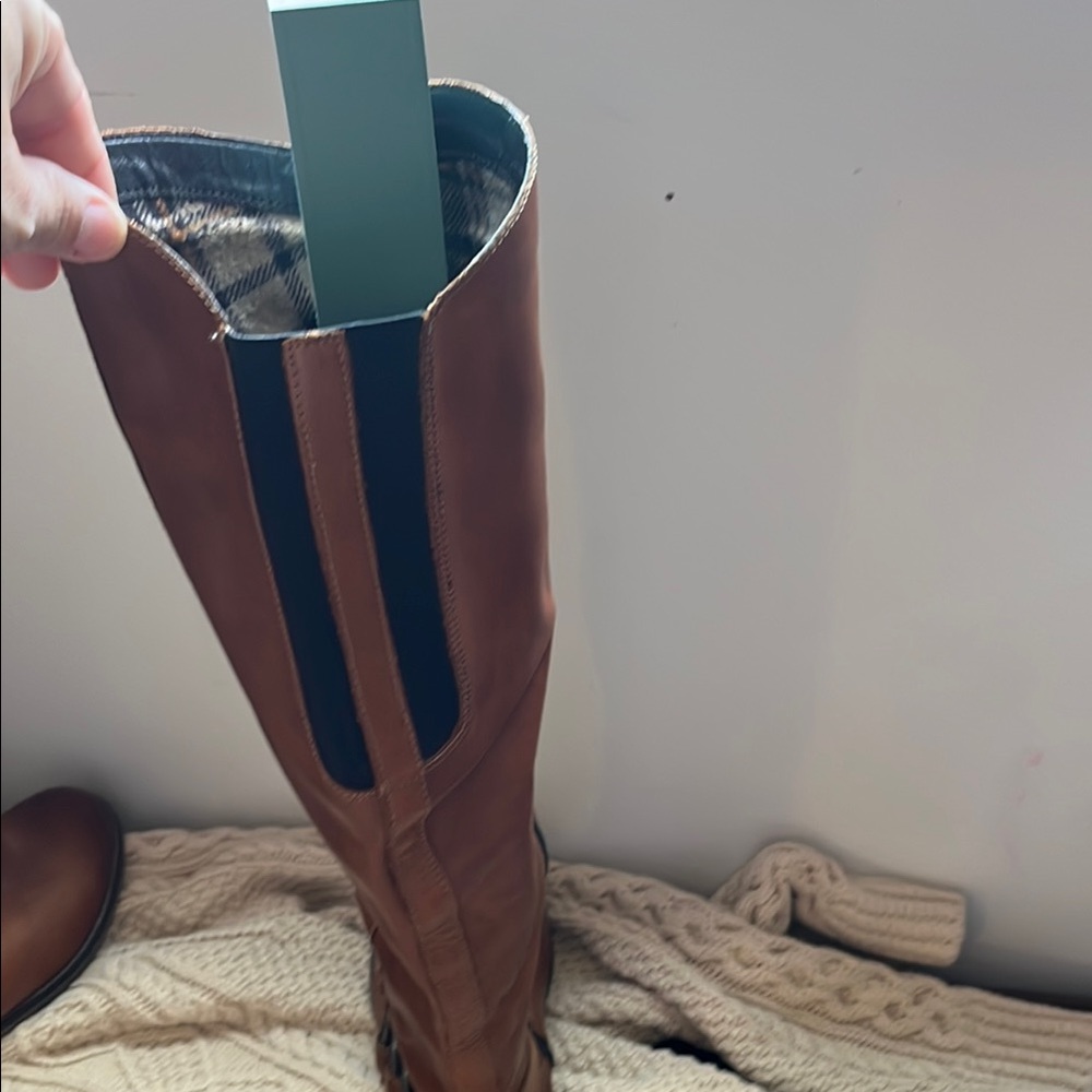 Brown Leather Knee-High Boots - Picture 2 of 8